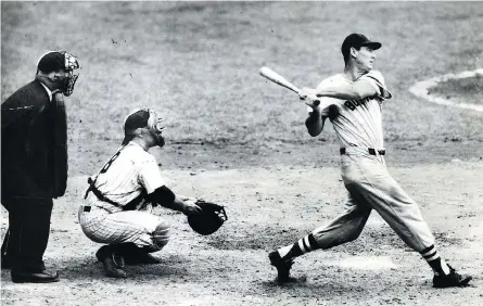  ?? PATRICK A. BURNS / THE NEW YORK TIMES ?? Included in a PBS documentar­y on baseball legend Ted Williams airing Monday is footage from a homemade movie made by 19-yearold art student Bill Murphy of Boston of Williams’s final game in 1960 that included an eighth-inning home run in his final...