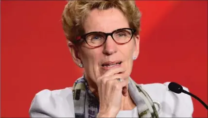  ?? SEAN KILPATRICK, THE CANADIAN PRESS FILE PHOTO ?? Ontario Premier Kathleen Wynne says a 10-year federal health plan, with annual funding increases of 5.2 per cent, is a starting point for discussion­s.