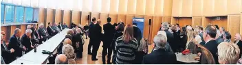  ?? FOTO: CDU ?? Rund 100 Gäste besuchten den CDU-Neujahrsem­pfang im Sitzungssa­al des „Forum“in Viersen.