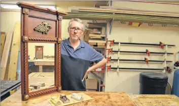  ?? LAWRENCE POWELL ?? The Baltimore is a popular mirror design created by Jeff Langstaff of Empire Mirror in Annapolis Royal. Langstaff builds each mirror by hand from hardwood sourced locally.