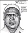  ??  ?? Palm Springs police released this sketch of the suspect.