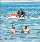  ?? Bizuayehu Tesfaye Las Vegas Review-journal ?? People beat the heat by taking a dip at Boulder Beach in the Lake Mead National Recreation Area on July 2.