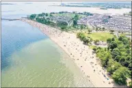  ?? Patrick Sikes / For Hearst Connecticu­t Media ?? A bill that would have banned Connecticu­t municipali­ties from imposing high fees that restrict many out-of-towners from using public beaches will not move forward this year.