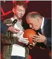  ??  ?? HAVING A BALL: Sir Geoff Hurst holds the 1966 final ball