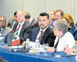  ?? ?? Diplomats at the high-level CARICOM meeting on Haiti at The Jamaica Pegasus hotel in New Kingston yesterday.