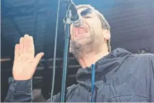  ?? Picture: KANE YOUNG ?? Former Oasis frontman Liam Gallagher is a hit with the Falls audience.