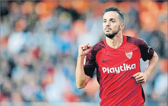  ?? FOTO: EFE ?? Pablo Sarabia está siendo uno de los jugadores del Sevilla y el Real Madrid está muy atento a la situación de un jugador formado en Valdebebas