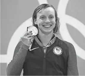  ?? ROB SCHUMACHER/USA TODAY SPORTS ?? U.S. swimmer Katie Ledecky has won five Olympic gold medals.