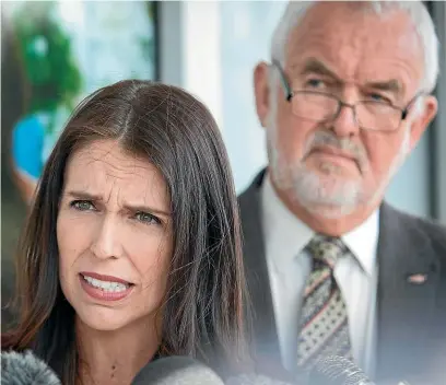  ?? SIMON MAUDE/STUFF ?? New Zealand Prime Minister Jacinda Ardern with party president Nigel Haworth.