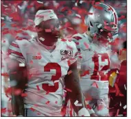  ?? (AP/Chris O’Meara) ?? Ohio State players leave the field after their loss to Alabama on Monday night in Miami Gardens, Fla. The Buckeyes, the Big Ten Conference champions, finished 7-1.