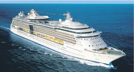  ?? — ROYAL CARIBBEAN ?? Royal Caribbean’s Radiance of the Seas sails between Vancouver and Hawaii.