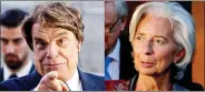  ??  ?? Bernard Tapie and Christine Lagarde