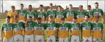  ??  ?? The Duffry Rovers panel before Tuesday’s Enniscorth­y District final.