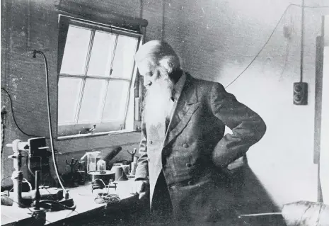  ??  ?? Joseph Swan, pictured in his study. The Mackem inventor pioneered the developmen­t of the light bulb. Picture: Tyne and Wear Archive and Museum