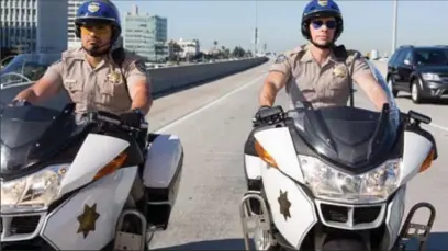  ?? PETER IOVINO, WARNER BROS. PICTURES ?? Michael Pena, left, as Ponch and Dax Shepard as Jon star in the action comedy CHIPS