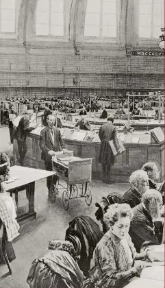  ??  ?? A 1907 drawing of the reading room in the British Museum. Karl Marx spent hour upon hour here, researchin­g and writing his great work, Capital