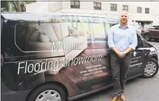  ?? Jordan Grice / Hearst Connecticu­t Media ?? Fairfield resident Dylan O’Connor is looking to bring ease to home improvemen­t with his mobile flooring business in Stamford.