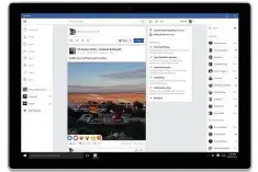  ??  ?? The debut version of Facebook for Windows 10.