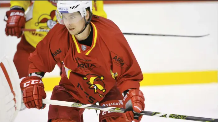  ?? FOTO: LEHTIKUVA/IRENE STACHON ?? Michael Keränen är en av de många nya spelarna i Jokerit.