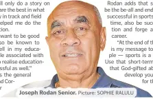  ?? Picture: SOPHIE RALULU ?? Joseph Rodan Senior.