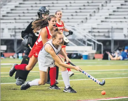  ?? JAMES BEAVER — FOR MEDIANEWS GROUP ?? Central Bucks South’s Braylee Webb (10) scores on what would be the lone goal of the game against Souderton Wednesday, Oct. 7, 2020.