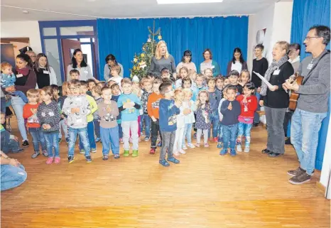  ?? FOTO: EDWIN HÜGLER ?? Die neue Kinderkrip­pe „Storchenne­st“im Aufwind-Kinderzent­rum im Bertha-von-Suttner-Weg in Aalen ist eröffnet.