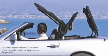  ??  ?? De softtop opent en sluit in 30 seconden – voor reparaties bent u aangewezen op de specialist.