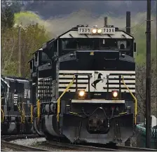  ?? THE ASSOCIATED PRESS FILE ?? OFF THE RAILS: Norfolk Southern was denied an extension for its Automated Track Inspection test program.