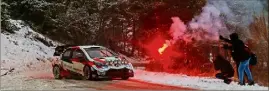  ?? (Photo ACM) ?? Désormais champion du monde puissance , Sébastien Ogier a déjà affiné les réglages de sa Toyota Yaris la semaine dernière dans les Hautes-alpes.