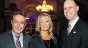  ??  ?? From left are Coun. Eli El-Chantiry, event chair Dana Barnett and board chair Jonathan Bodden at the Children’s Aid Foundation of Ottawa’s 25th anniversar­y breakfast.