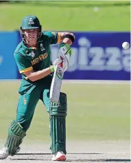  ?? BackpagePi­x ?? DEWALD Brevis scored 506 runs at the U19 World Cup last month. | MUZI NTOMBELA