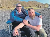  ?? ?? Peter and his mum Morven pay a visit to the family 'hut'.