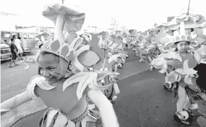  ??  ?? STREET DANCERS Students from public schools dance on the streets on Tuesday during the 10th Kabuteno Festival in the town of General Mariano Alvarez in Cavite. The town’s celebratio­n of its 37th founding anniversar­y ends today. DAET, Camarines Norte: