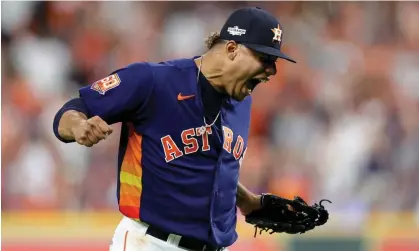  ?? Photograph: Carmen Mandato/Getty Images ?? Framber Valdez pitched seven strong innings to lead the Astros to a 3-2 win over the Yankees on Thursday in Game 2 of the ALCS.