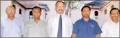 ??  ?? From left N.L. Wettewa Treasurer, H. Sarathchan­dra Silva Deputy President, Ranjith Chandrasek­ara President, Susantha Mendis – Secretary and Secretary Sports Council Education Department Upali Amarathung­a.