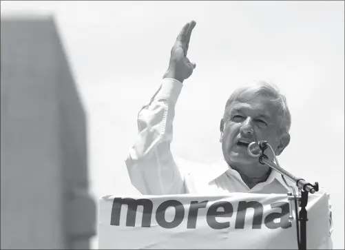  ??  ?? LÓPEZ OBRADOR. Ya es el virtual futuro presidente de México.