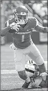  ?? Special to NWA Democrat-Gazette/ DAVID BEACH ?? Arkansas wide receiver Jared Cornelius underwent surgery on his Achilles tendon Monday. Cornelius is a fourth-year player who has the option of taking a medical redshirt and returning next season.