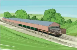  ?? KEVIN WILLIAMSON ?? An artist’s impression of the new Herston carriage shed.