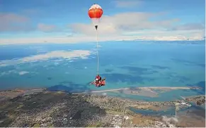  ?? SKYDIVE ABEL TASMAN ?? You will experience one of the longest freefalls in New Zealand jumping from 20,000 feet above Motueka.