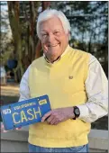  ?? COURTESY PHOTOS ?? Claude Arthur Stuart Hamrick, a former Silicon Valley patent lawyer, holds his license plate, emblazoned with the word “CASH.” Hamrick is selling the license plate for $2 million.