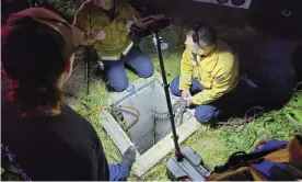  ?? Photograph: Steve Hill/Associated Press ?? Contra Costa county Officials say a man was trapped undergroun­d in a storm drain for two days.