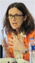  ??  ?? Cecilia Malmström