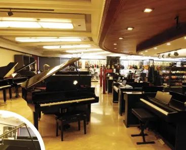  ??  ?? A multitude of musical instrument­s and equipment can be found at Yupangco’s flagship store.