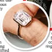  ?? ?? GEM MYSTERY: The Sussexes on the Time cover. Inset, the pinky ring worn by the Duchess