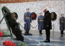  ?? (Photo MaxPPP/EPA) ?? Le Président russe s’exprimait à l’occasion des célébratio­ns des 80 ans de la fin de la bataille de Stalingrad.