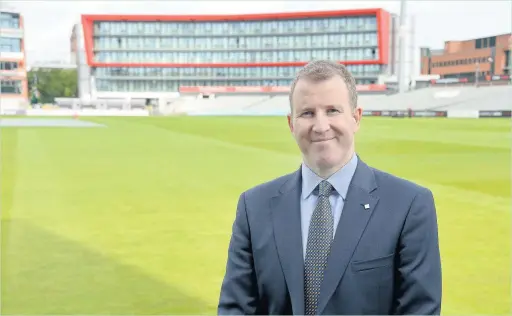  ??  ?? Lancashire County Cricket Club chief executive Daniel Gidney pictured at Emirates Old Trafford