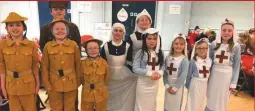  ??  ?? Living history Littlemill Primary dressed up for their WWI dance