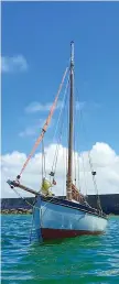  ??  ?? ABOVE 84-year old gaff cutter Wendy May at anchor