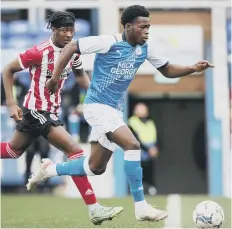  ?? ?? Kwame Poku in action for Posh.