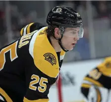  ?? MATT STONE / HERALD STAFF FILE ?? ‘IT’S GOING TO BE A FUN CHALLENGE’: Brandon Carlo is only 24 years old, but already has 297 regular-season games under his belt.